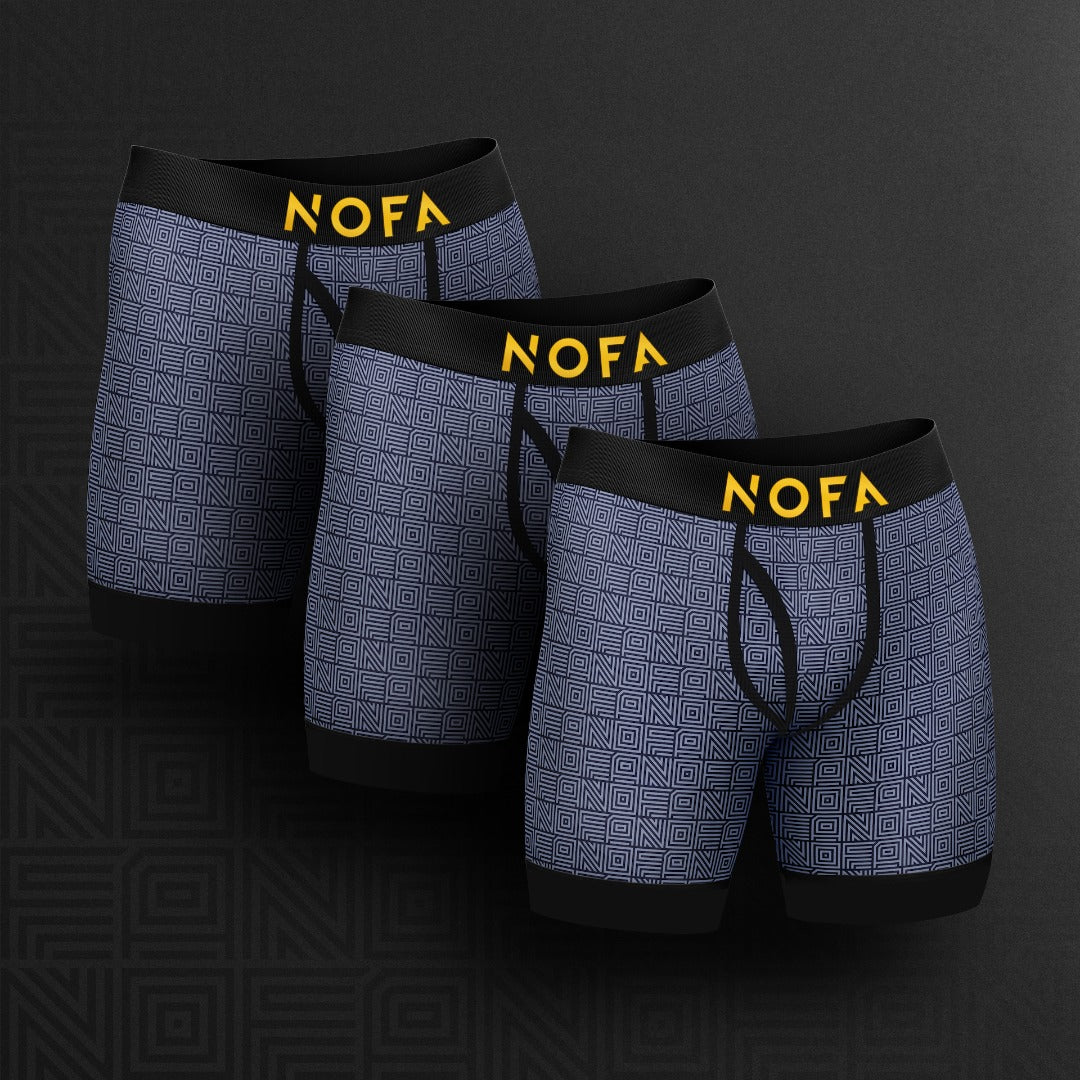 NOFA BOXERSHORTS 3 PACK BLUE